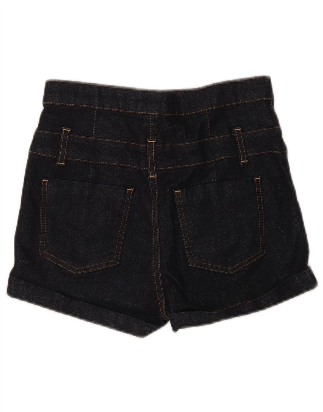 Pantaloni scurți din denim cu talie înaltă pentru femei MOTO UK 10 Small W28 Bumbac bleumarin