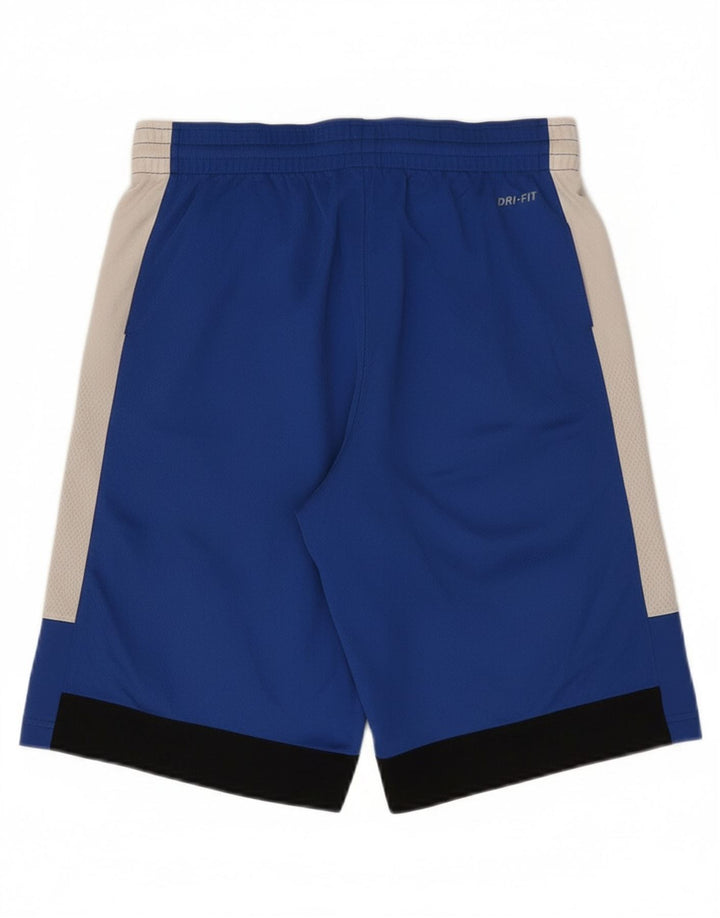NIKE Mens Dri Fit Sport Shorts Small  Blue Colourblock
