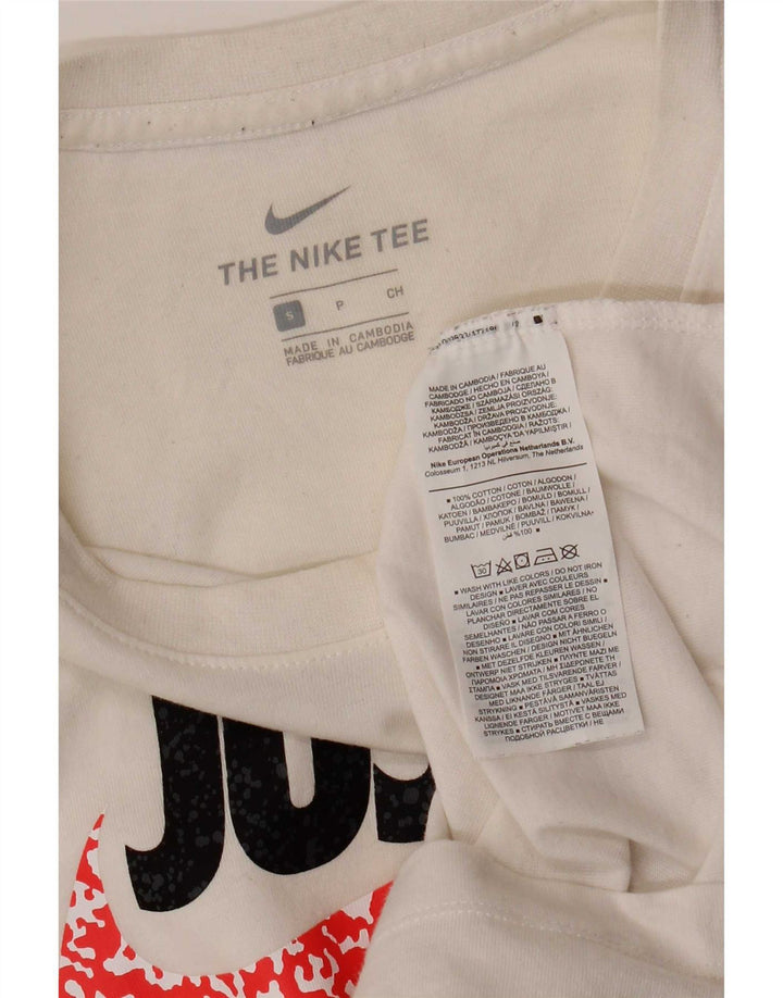 Tricou grafic Nike pentru bărbați Top mic, alb, bumbac