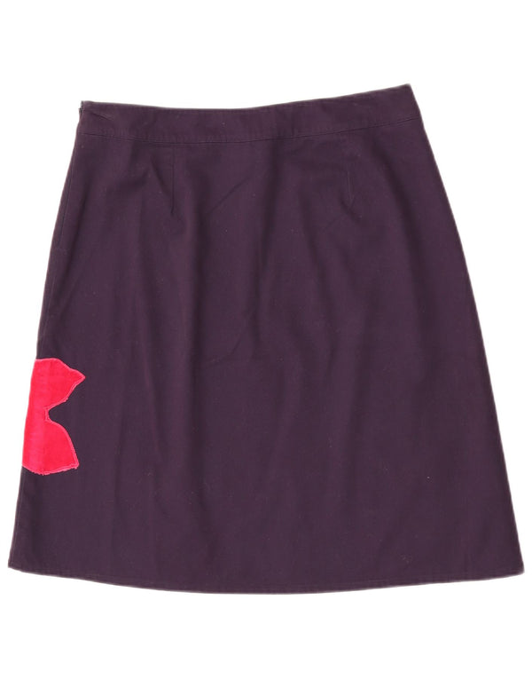 Fustă A-Line Boden pentru femei UK 14 Large W32 Purple Floral Bumbac