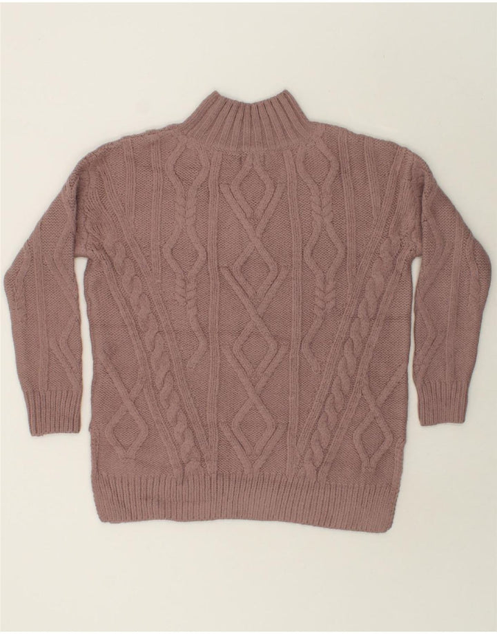 FAT FACE Womens Oversized Turtle Neck Jumper Sweater UK 12 Medium Purple Vintage Fat Face and Second-Hand Fat Face from Messina Hembry 