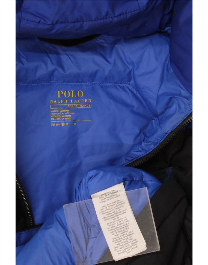 Jachetă căptușită Polo Ralph Lauren pentru băieți 10-11 ani, mediu negru, color block