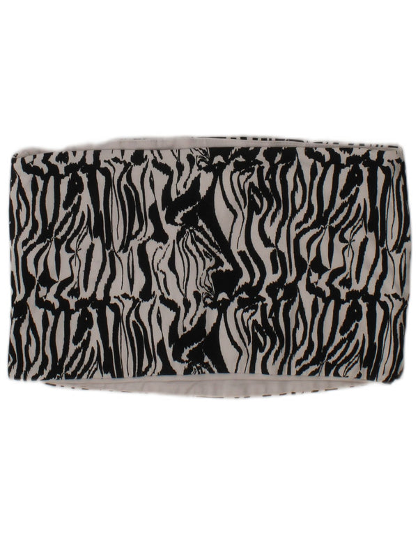 Sutien sport fără bretele Fila pentru femei Top mic alb cu imprimeu animal din bumbac sport