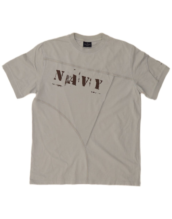 TRUSSARDI Tricou grafic pentru bărbați Top XL Bumbac albastru