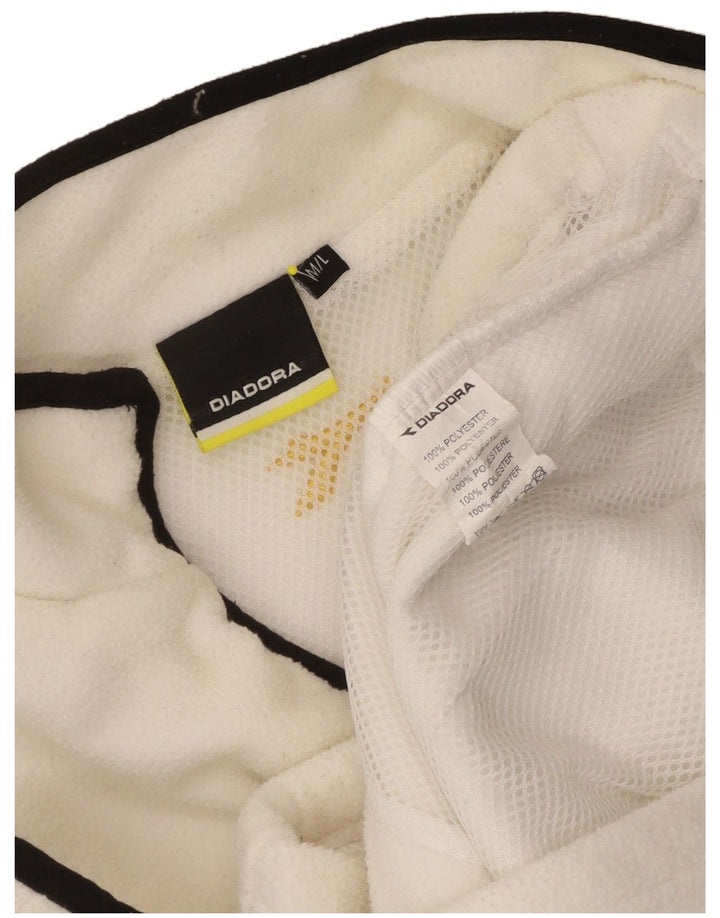 Jachetă Fleece Diadora pentru femei UK 14 Poliester alb mediu