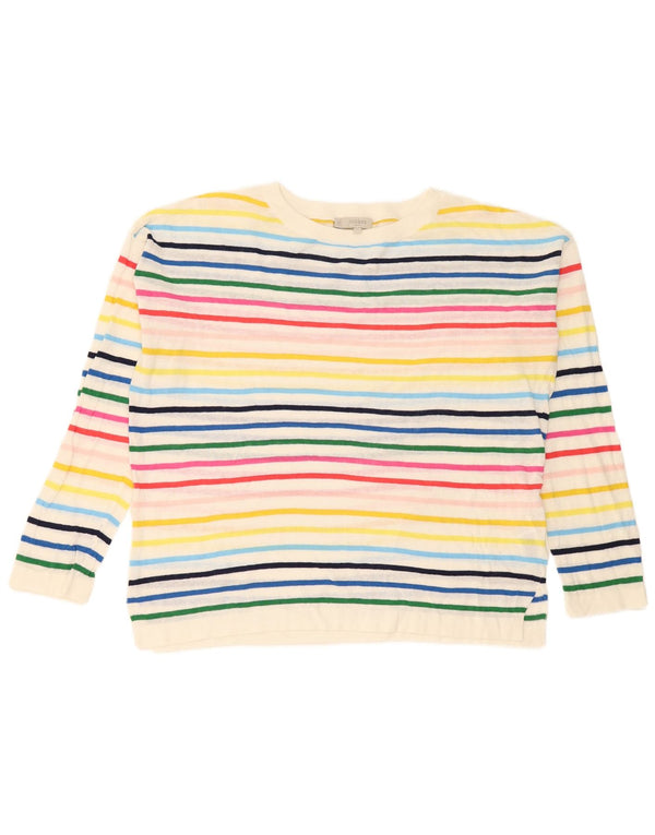 Pulover Hobbs pentru damă, cu gât de barcă, cu dungi medii, multicolore, UK 14