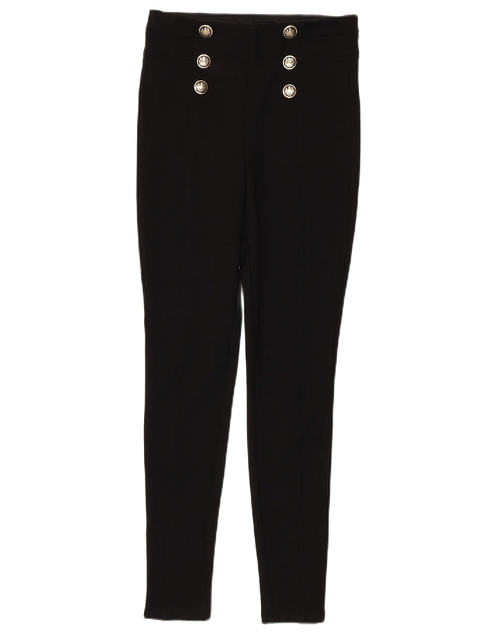 ZARA Pantaloni skinny casual pentru femei Mici W26 L27 Negru Viscoza