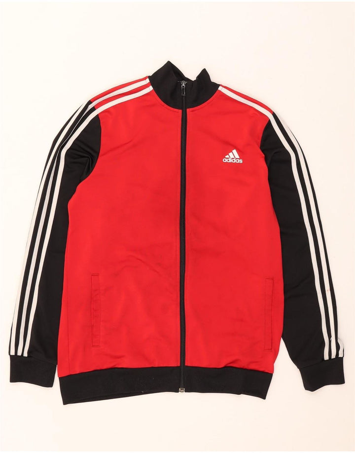 Jachetă de trening pentru băieți ADIDAS 15-16 ani, roșu, color block