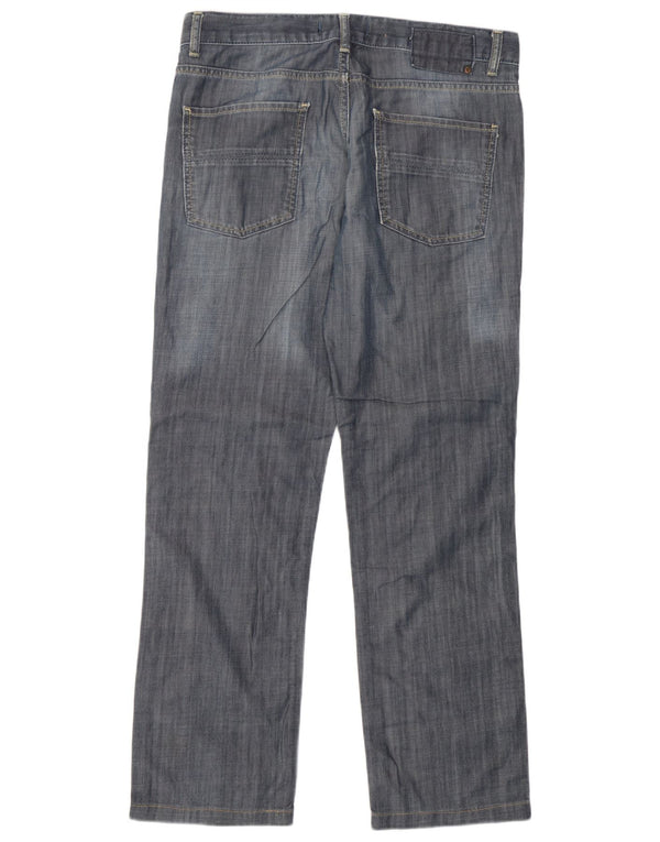 Blugi drepți pentru bărbați Zara EU 42 Large W32 L30 Blue Bumbac