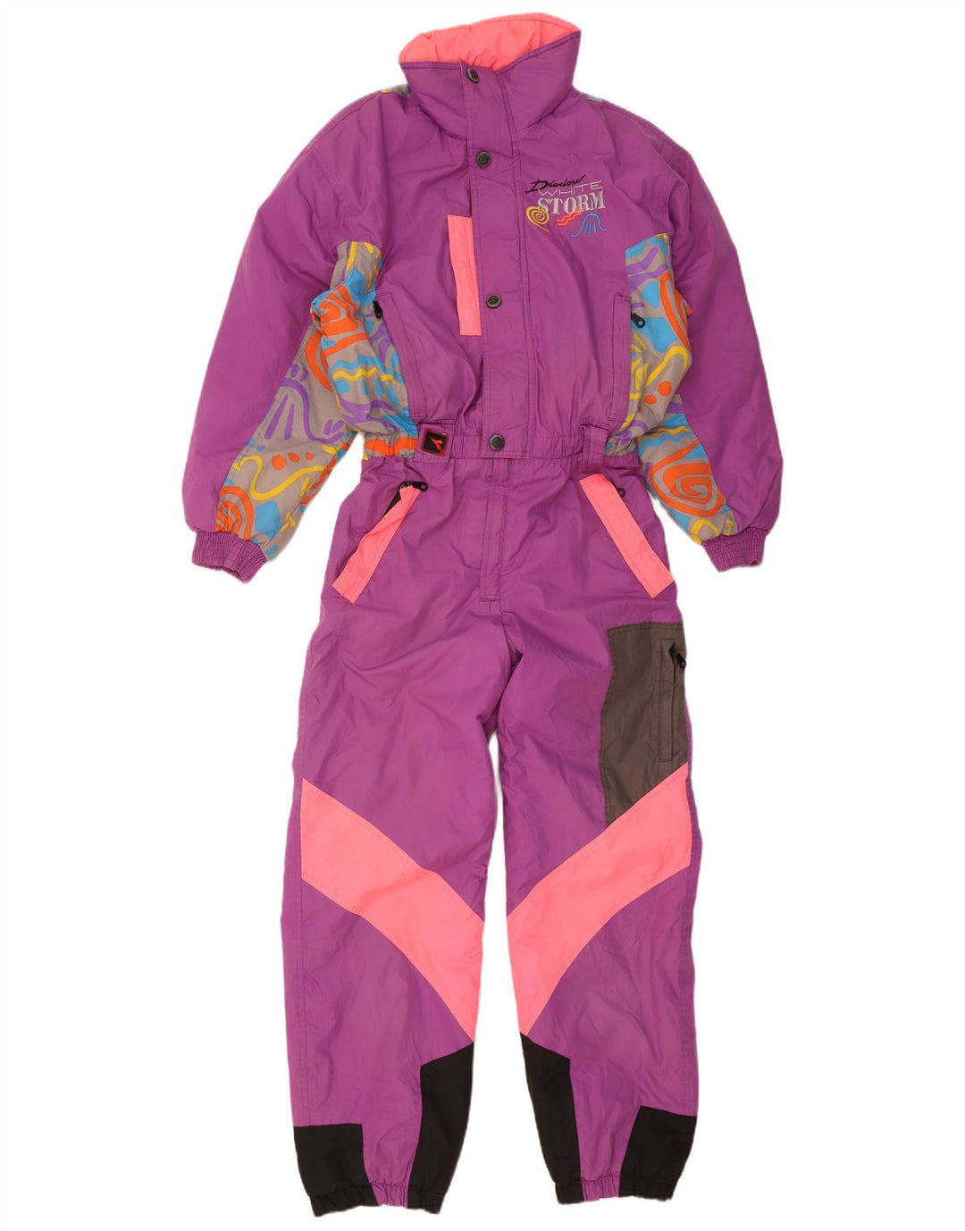 Salopetă de schi supradimensionată cu glugă pentru femei Diadora UK 14 Poliester violet mediu