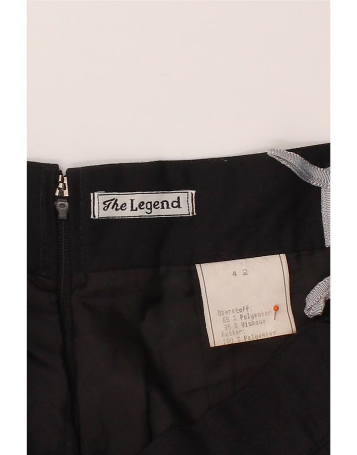 LEGEND Womens Pencil Skirt IT 42 Medium W28 Black Polyester Vintage Legend and Second-Hand Legend from Messina Hembry 