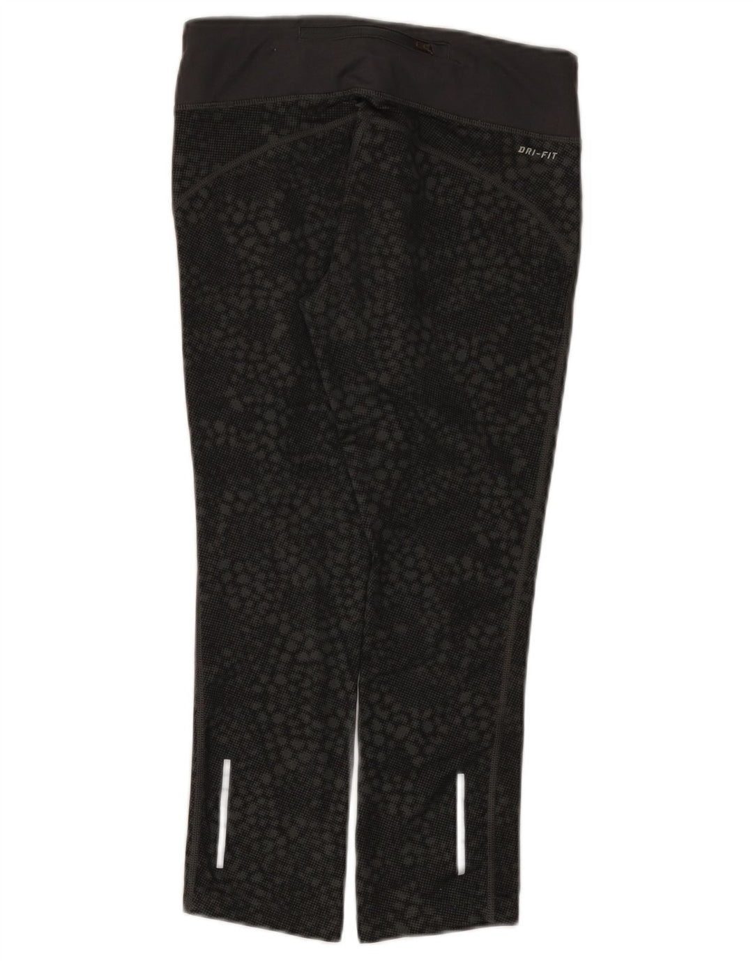 Leggings capri Nike Dri Fit pentru femei UK 8 Small Negru Poliester geometric