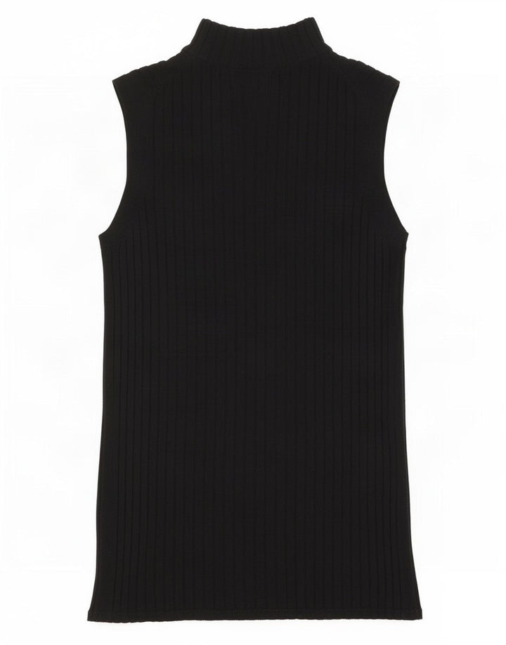 Marks & Spencer Womens Vest Tank Top UK 10 Small Black