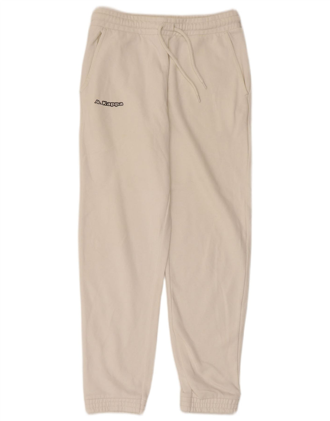 Pantaloni de trening KAPPA Bărbați Joggeri Mici Bumbac Alb