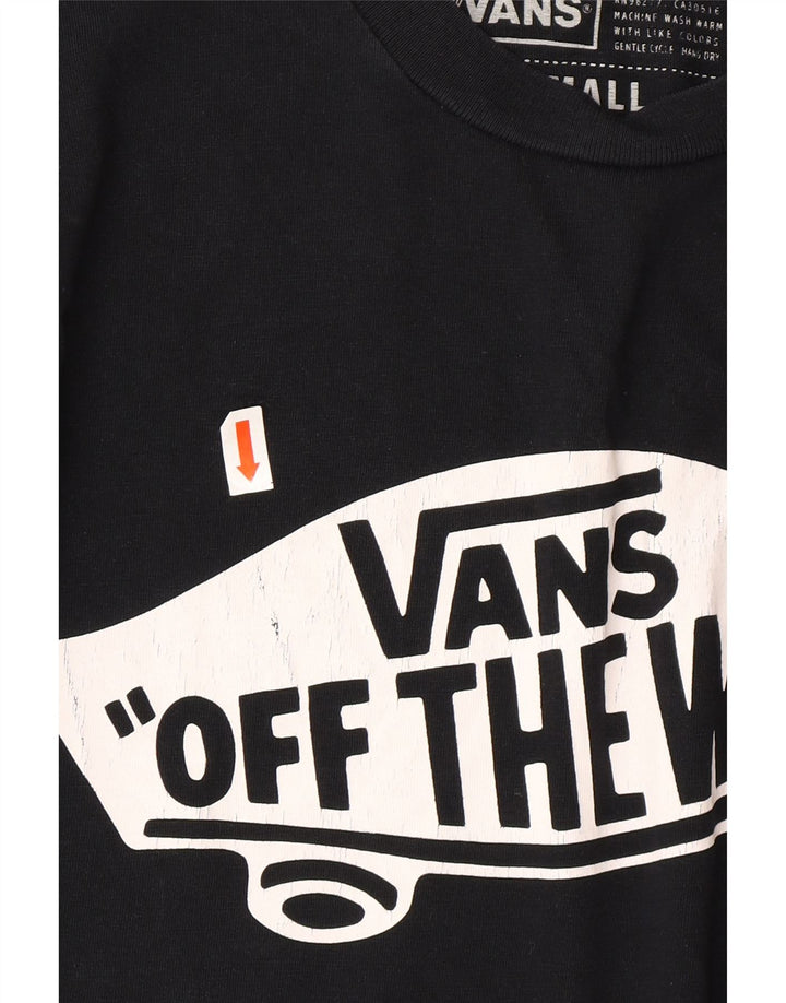 Tricou grafic personalizat VANS pentru bărbați Top mic bumbac negru