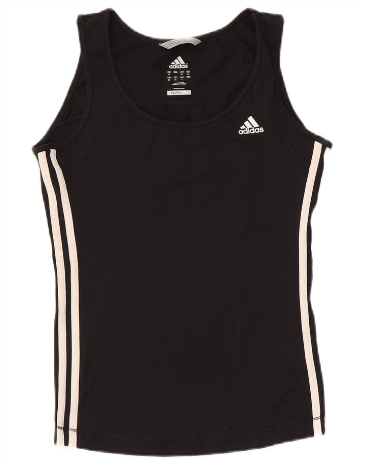 ADIDAS Climalite Vest Top pentru femei UK 12 Medium Black Poliamidă