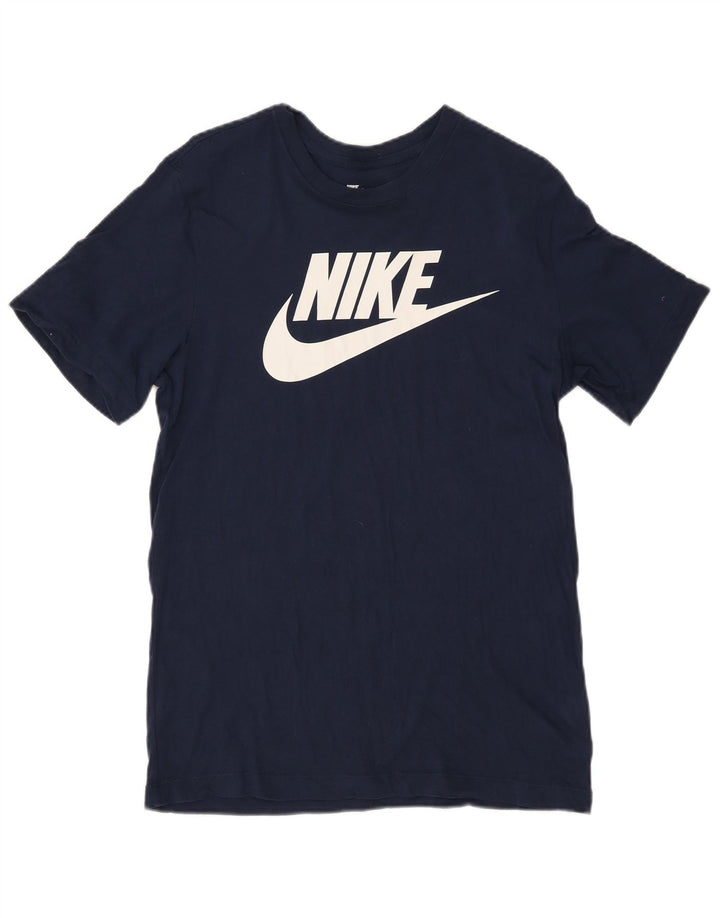 Tricou grafic Nike pentru bărbați Top mic din bumbac bleumarin