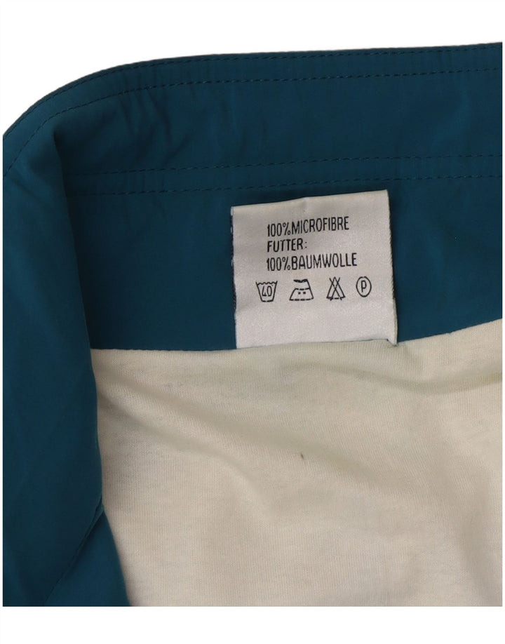 Trening pentru bărbați vintage, jachetă de top, mare, albastru, microfibre color block