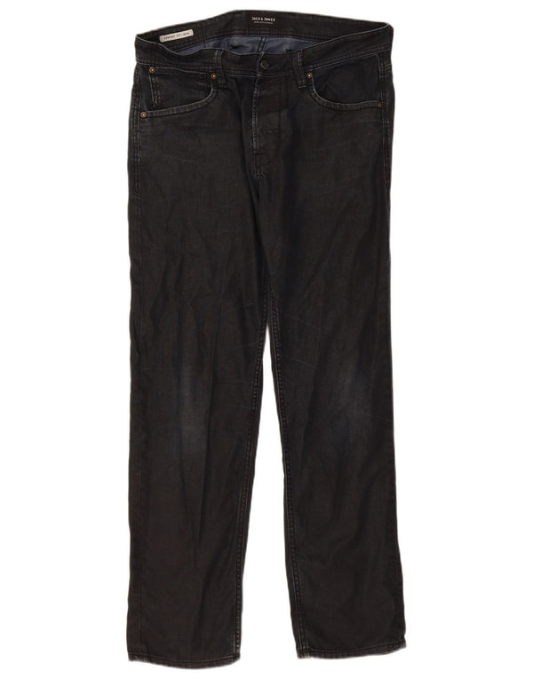 Blugi drepți Jack & Jones Mike Comfort Fit pentru bărbați W32 L29 negri