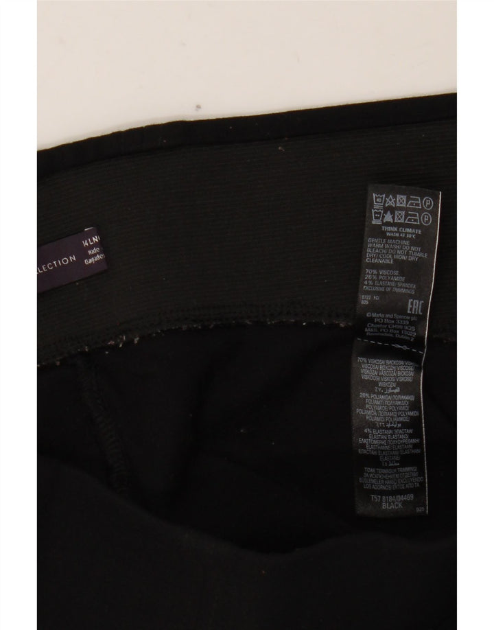 MARKS & SPENCER Leggings pentru femei UK 14 Large Black Viscose