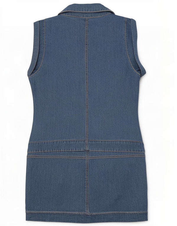 Rochie Benetton pentru femei din denim UK 6 XS Blue Bumbac