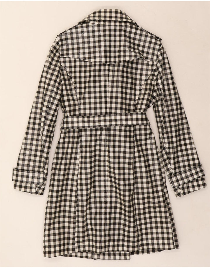 Trenci pentru femei vintage UK 12 Medium Black Gingham