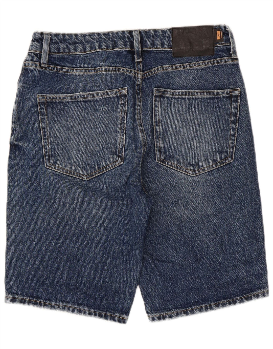 Pantaloni scurți din blugi pentru femei SUPERDRY W28, bumbac albastru mediu