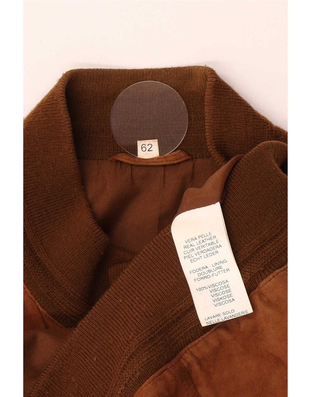 Bomber vintage pentru bărbați din piele intoarsa IT 62 5XL din piele bej