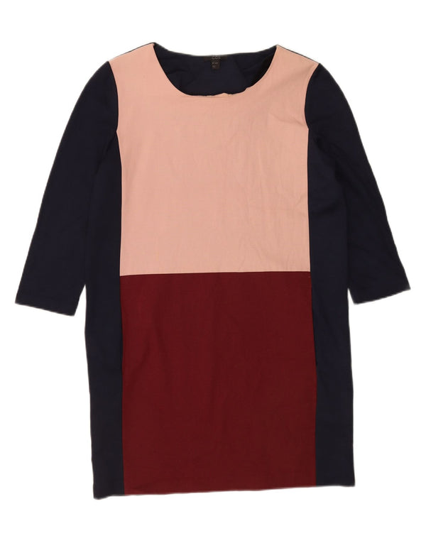 Rochie Cos pentru femei cu mâneci 3/4, UK 10, mic, albastru marin, viscoză, bloc de culoare