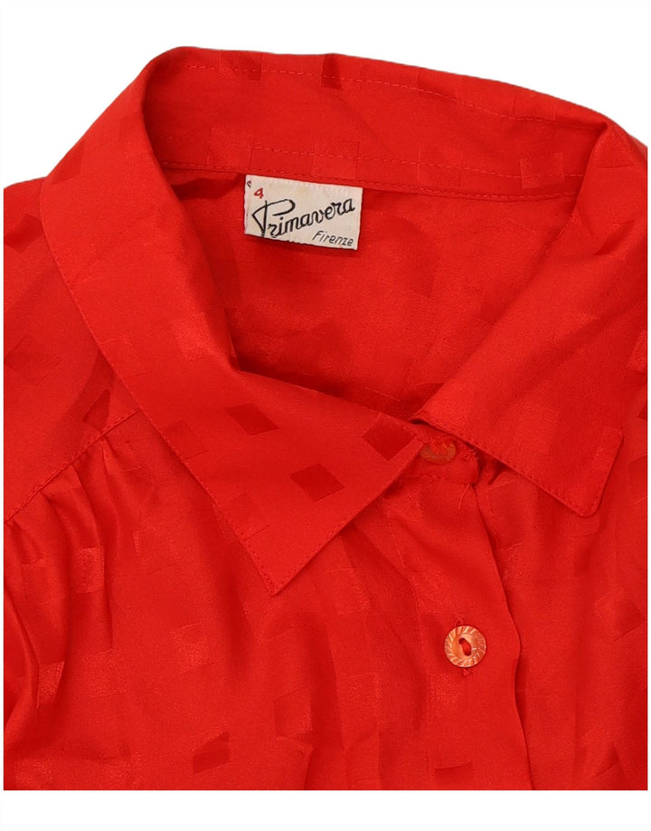 PRIMAVERA FIRENZE Womens Shirt XL Red Check Polyester
