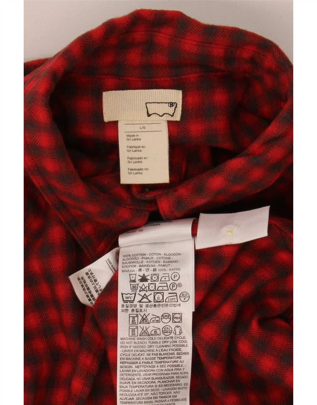 Cămașă de flanel pentru femei Levi's UK 16, mare, roșu, din bumbac