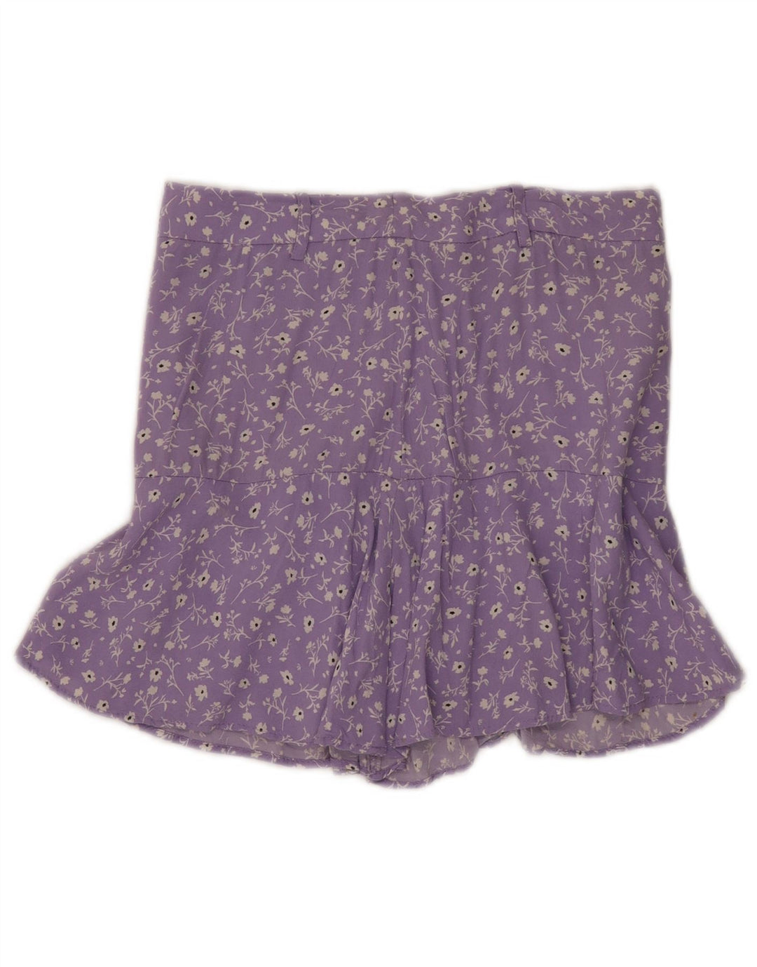 Fusta mini pentru femei Zara Medium W28 Viscoză Florală Mov