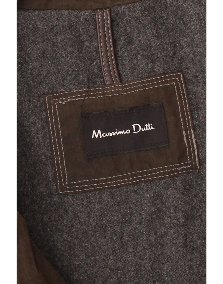 Jachetă pentru bărbați din bumbac cerat MASSIMO DUTTI UK 44 2XL maro
