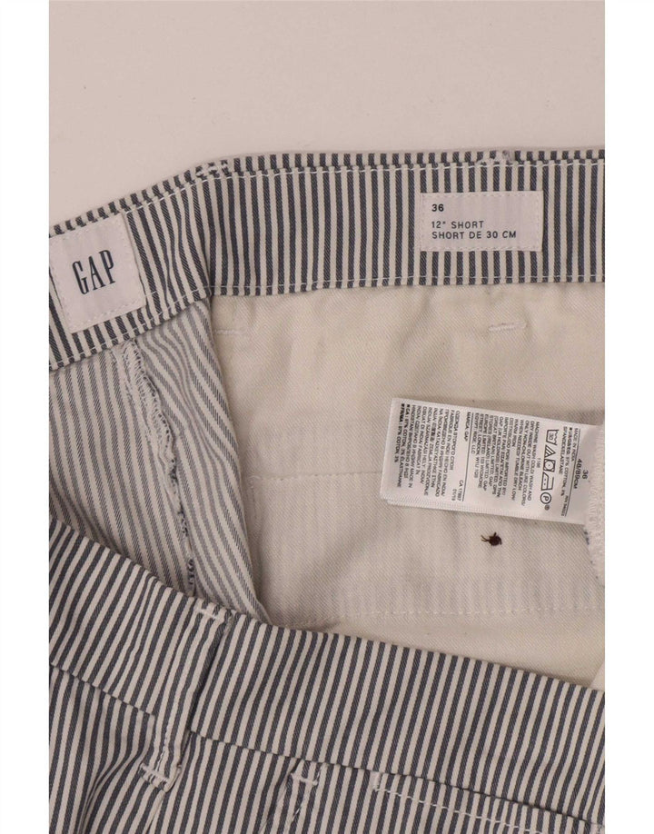 Pantaloni scurți chino pentru bărbați Gap W36, bumbac cu dungi albastre mari
