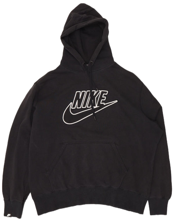 Pulover NIKE pentru damă, grafic supradimensionat, bumbac negru UK 18 XL