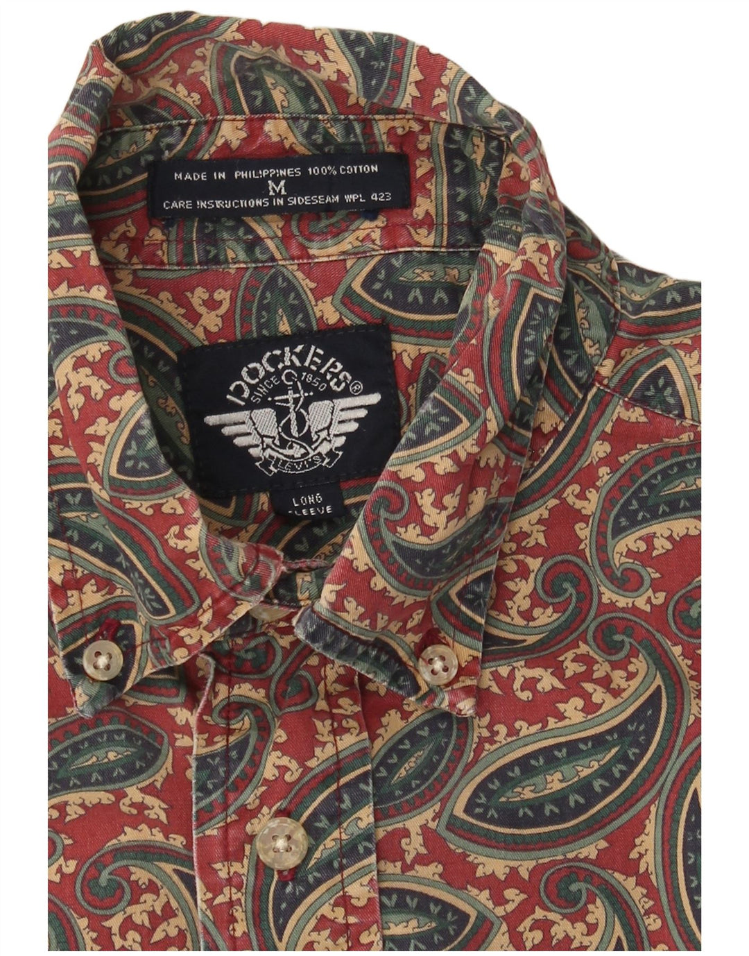 Cămașă Dockers pentru bărbați, bumbac Paisley, multicolor, mediu