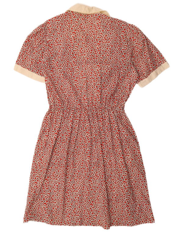 Rochie A-Line Vintage pentru Damă IT 54 3XL Bumbac Floral Roșu