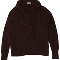 Pulover cardigan pentru femei Marks & Spencer UK 16 mare bumbac maro
