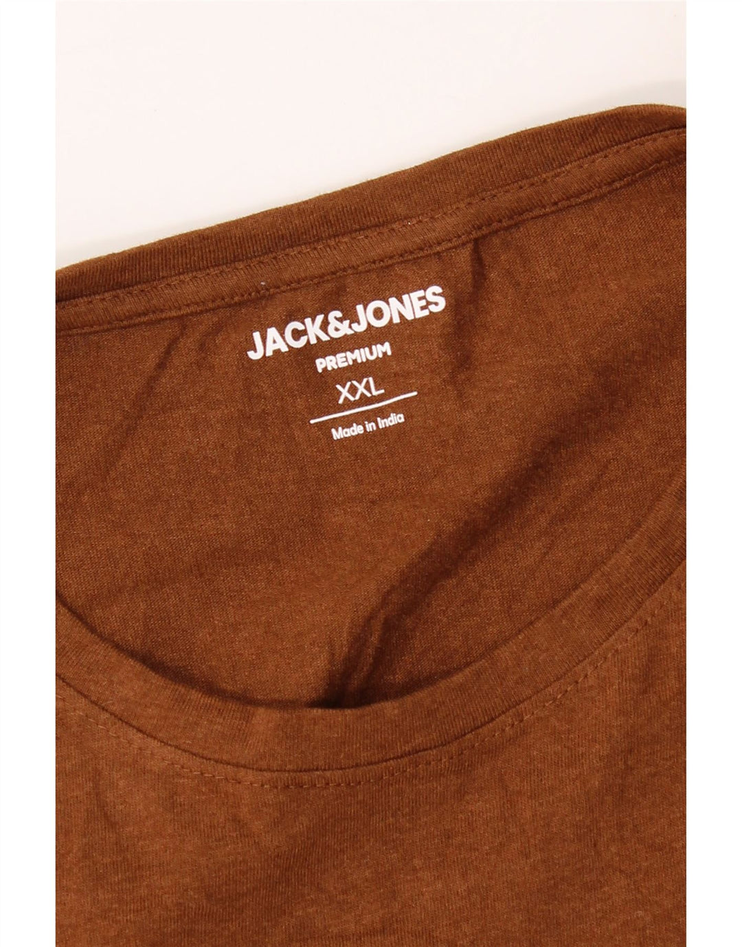JACK & JONES Mens T-Shirt Top 2XL Brown Cotton Vintage Jack & Jones and Second-Hand Jack & Jones from Messina Hembry 