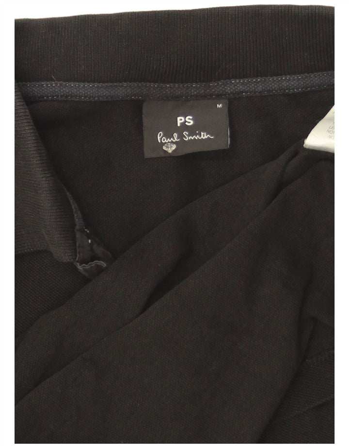 Cămașă polo Paul Smith pentru bărbați, bumbac mediu negru