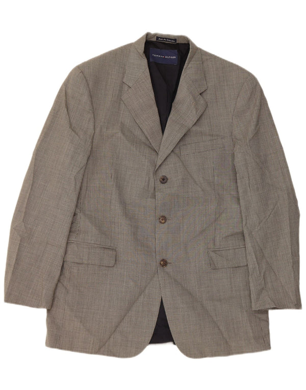 Sacou blazer pentru bărbați Tommy Hilfiger, cu 3 nasturi, UK 40, mare, gri