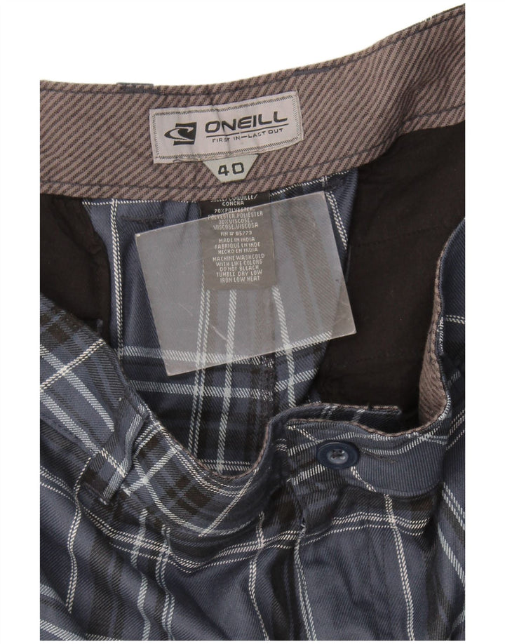 Pantaloni scurți chino pentru bărbați O'Neill W40 XL, poliester în carouri bleumarin