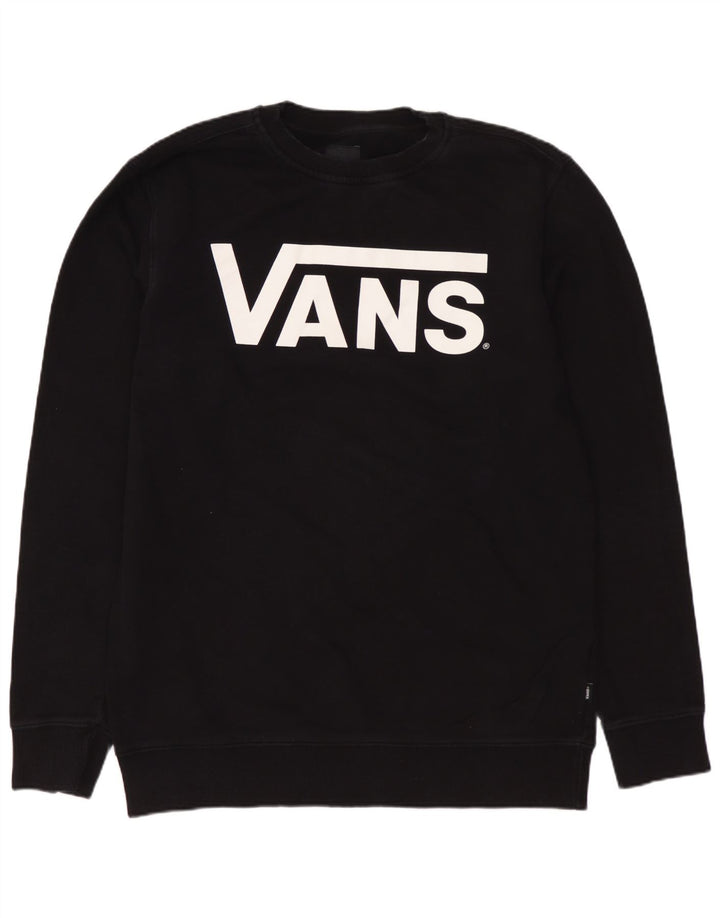Hanorac grafic pentru bărbați VANS Pulover mediu bumbac negru