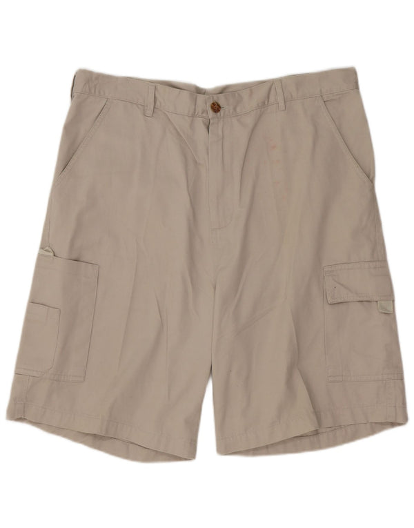 Pantaloni scurți cargo vintage pentru bărbați, cu tăiere clasică, IT 54 2XL W42 bumbac gri