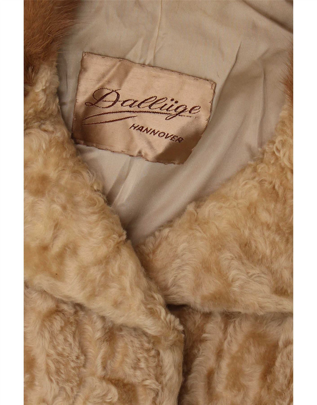 Jachetă vintage pentru femei din blană artificială UK 10 Small Beige