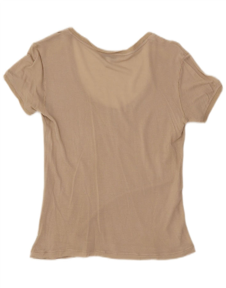ARMANI JEANS Tricou cu grafic pentru femei Top EU 42 Large Bej