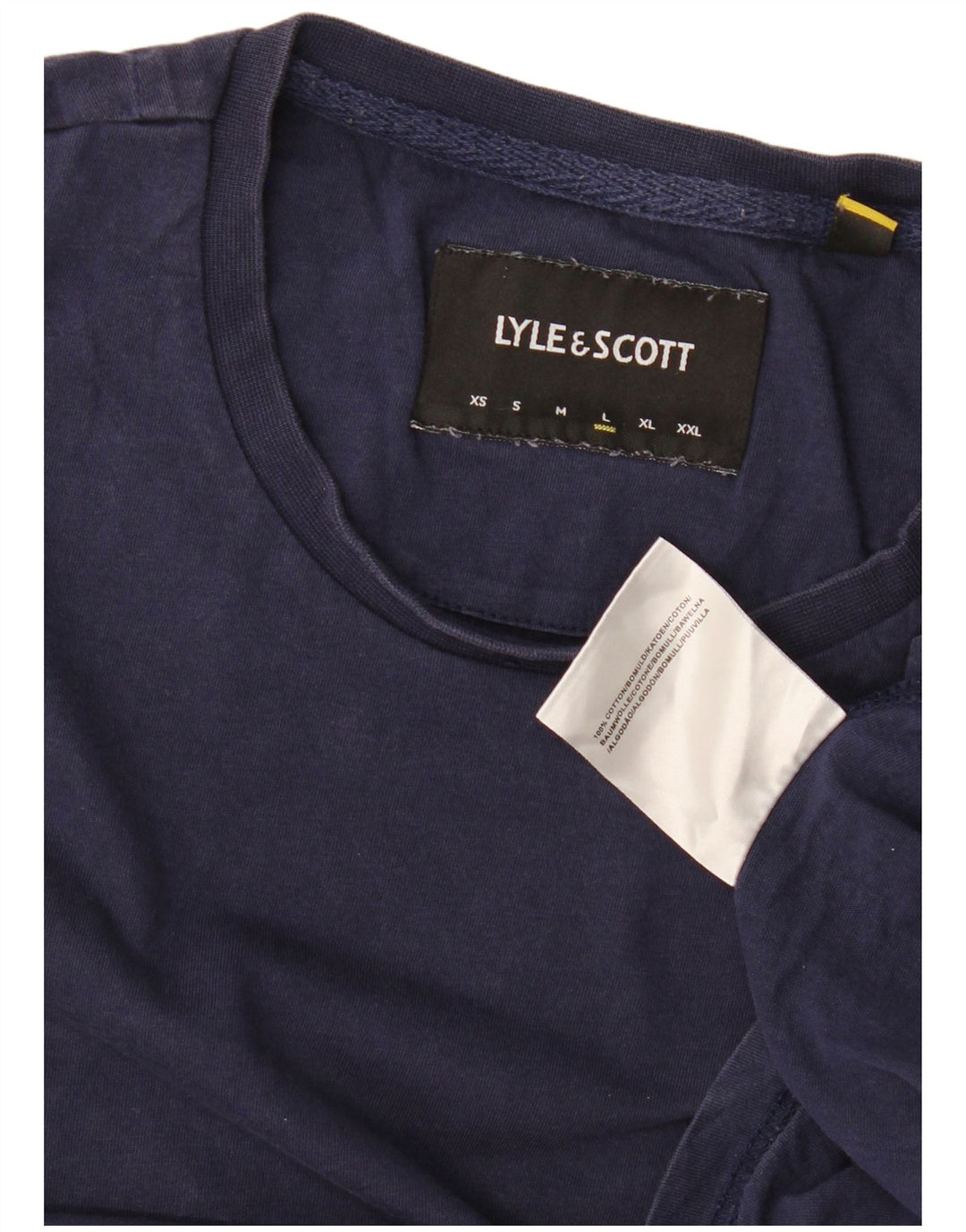 Tricou pentru bărbați Lyle & Scott Top mare din bumbac bleumarin