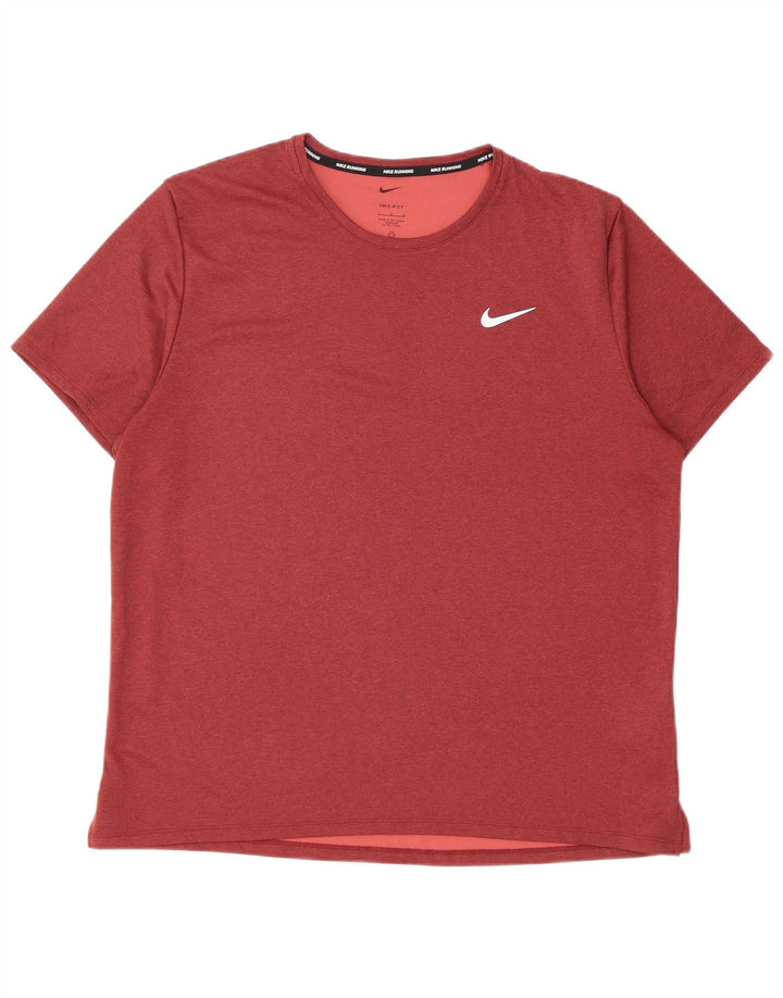Tricou pentru alergare Nike pentru bărbați Top mare din poliester Bordeaux
