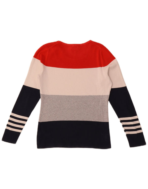 Pulover Tommy Hilfiger pentru damă cu gât de barcă, UK 14 Medium, multicolor