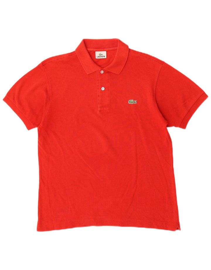 Tricou polo Lacoste pentru bărbați, mărimea 3, bumbac roșu mic